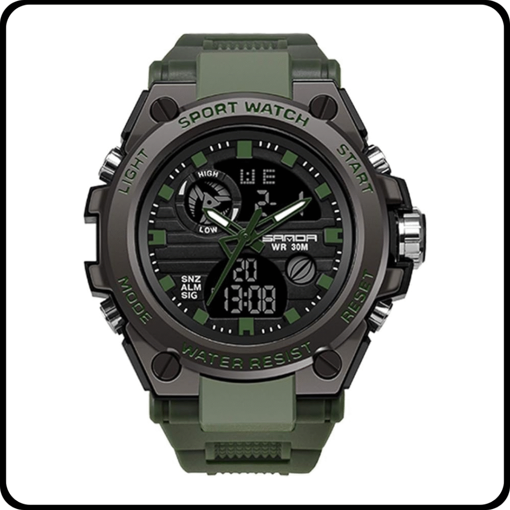 reloj militar verde